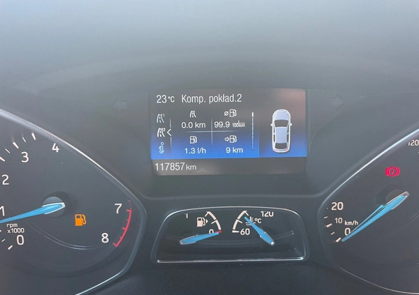 Ford Focus cena 49800 przebieg: 117857, rok produkcji 2014 z Piła małe 596